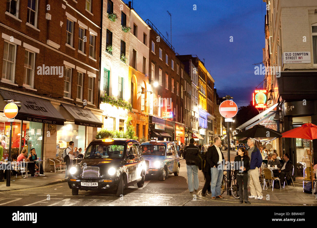 Frith Street Soho London Europa Stockfoto