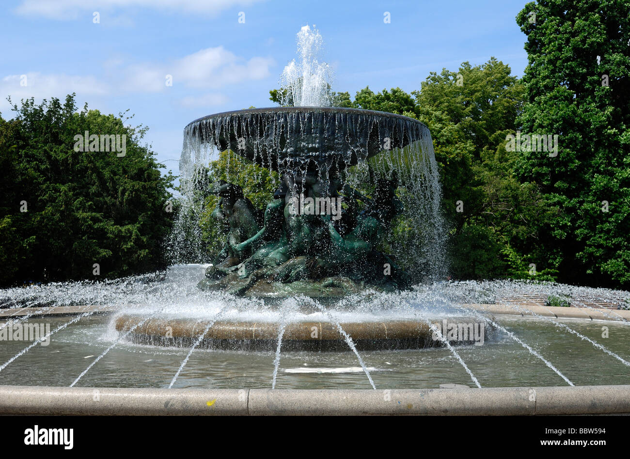 Großer Brunnen in der Neustadt Bezirk, Dresden, Sachsen, Deutschland, Europa Stockfoto