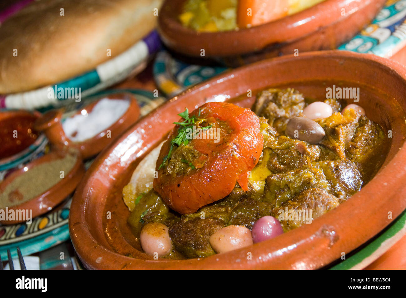 Lamm Tajine Lamm Tajine Tajine geschmort Marokko marokkanisches Essen ...