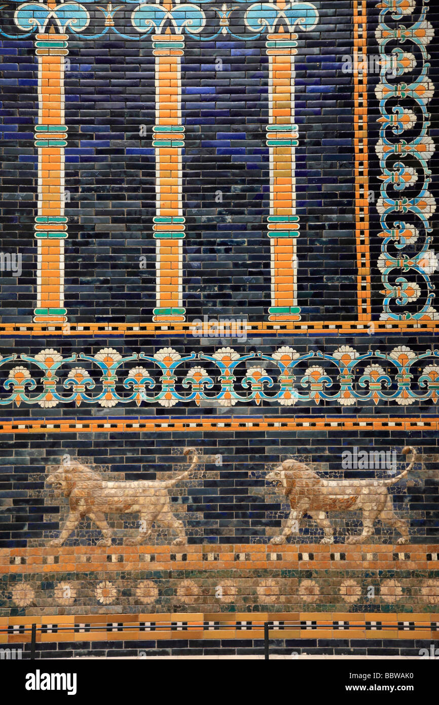 Deutschland Berlin Pergamonmuseum Detail Ishtar Tor Babylons Stockfoto