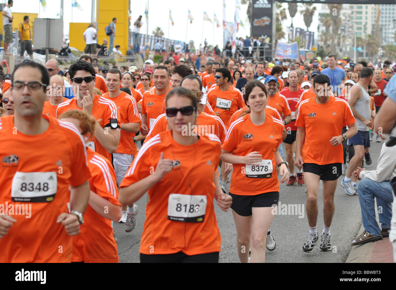 Israel Tel Aviv Marathon 24. April 2009 Stockfoto