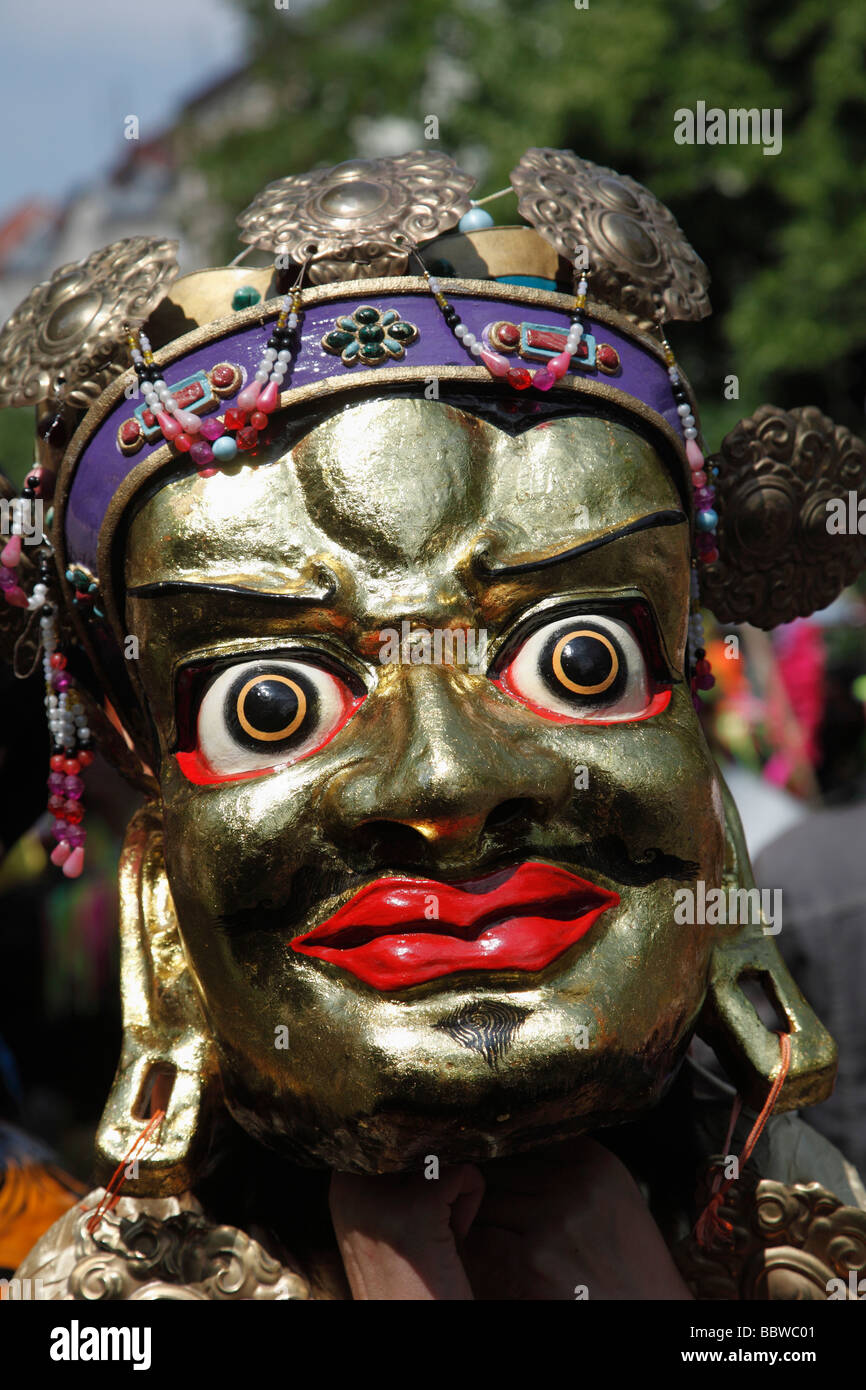 Deutschland Berlin Karneval der Kulturen mongolischen Maske Stockfoto