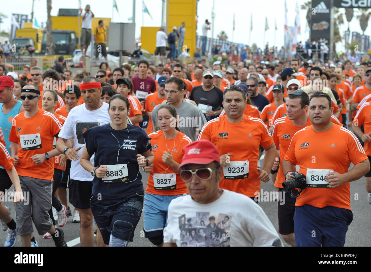 Israel Tel Aviv Marathon 24. April 2009 Stockfoto