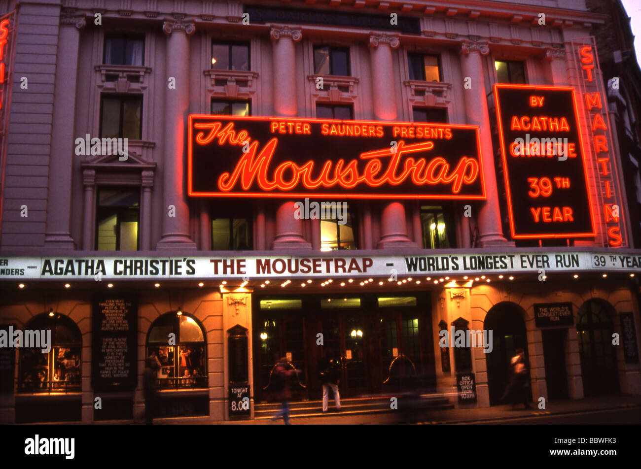 Die Mausefalle-Bühne spielen von Agatha Christie im St Martins Theatre,  London Stockfotografie - Alamy