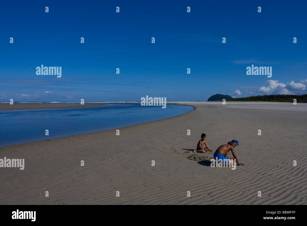 Bertioga Strand, São Paulo Stockfoto