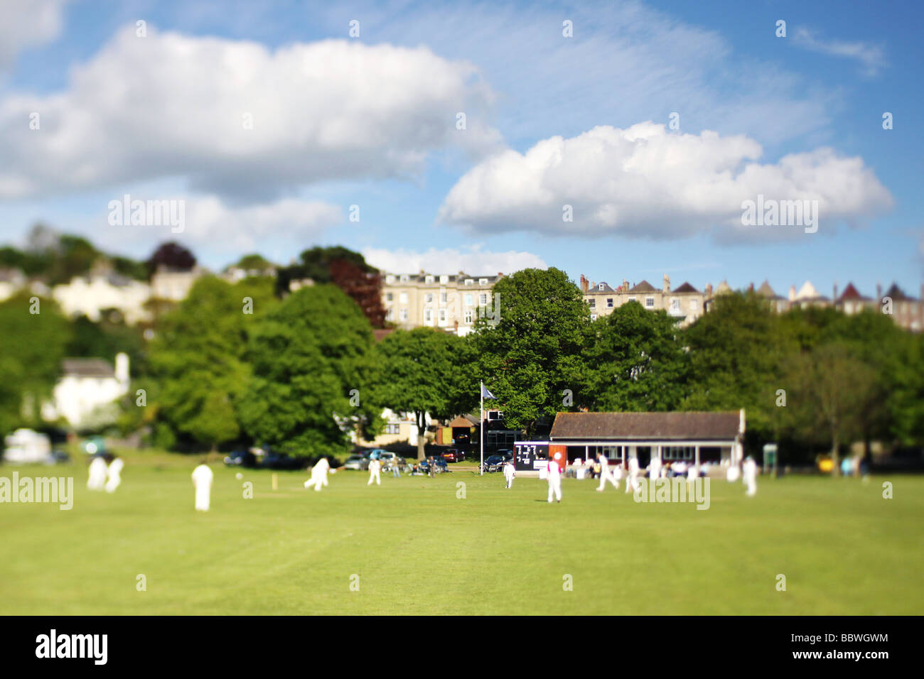 Cricket-Match in england Stockfoto