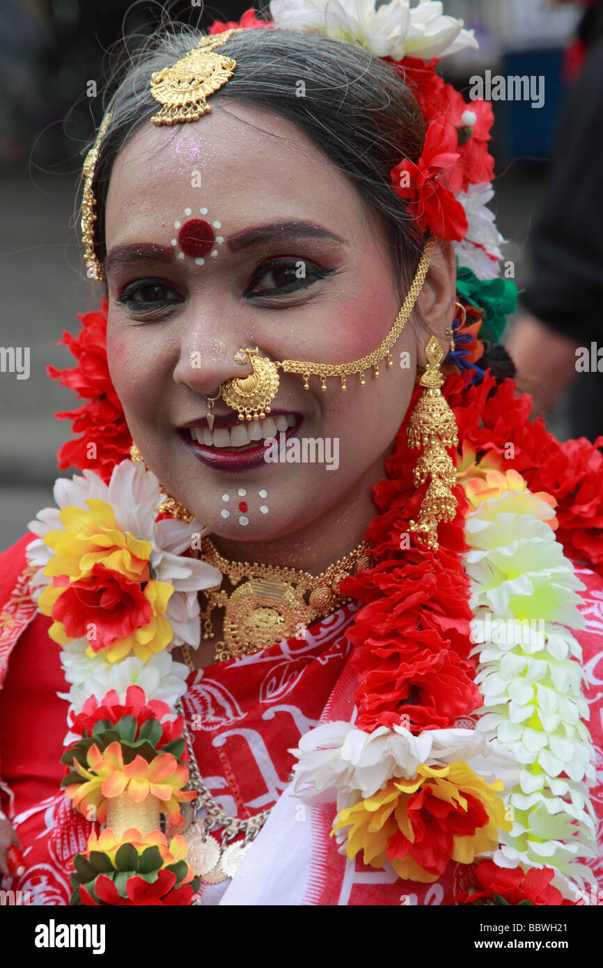 Deutschland Berlin Karneval der Kulturen Indianerin Kostüm Stockfoto