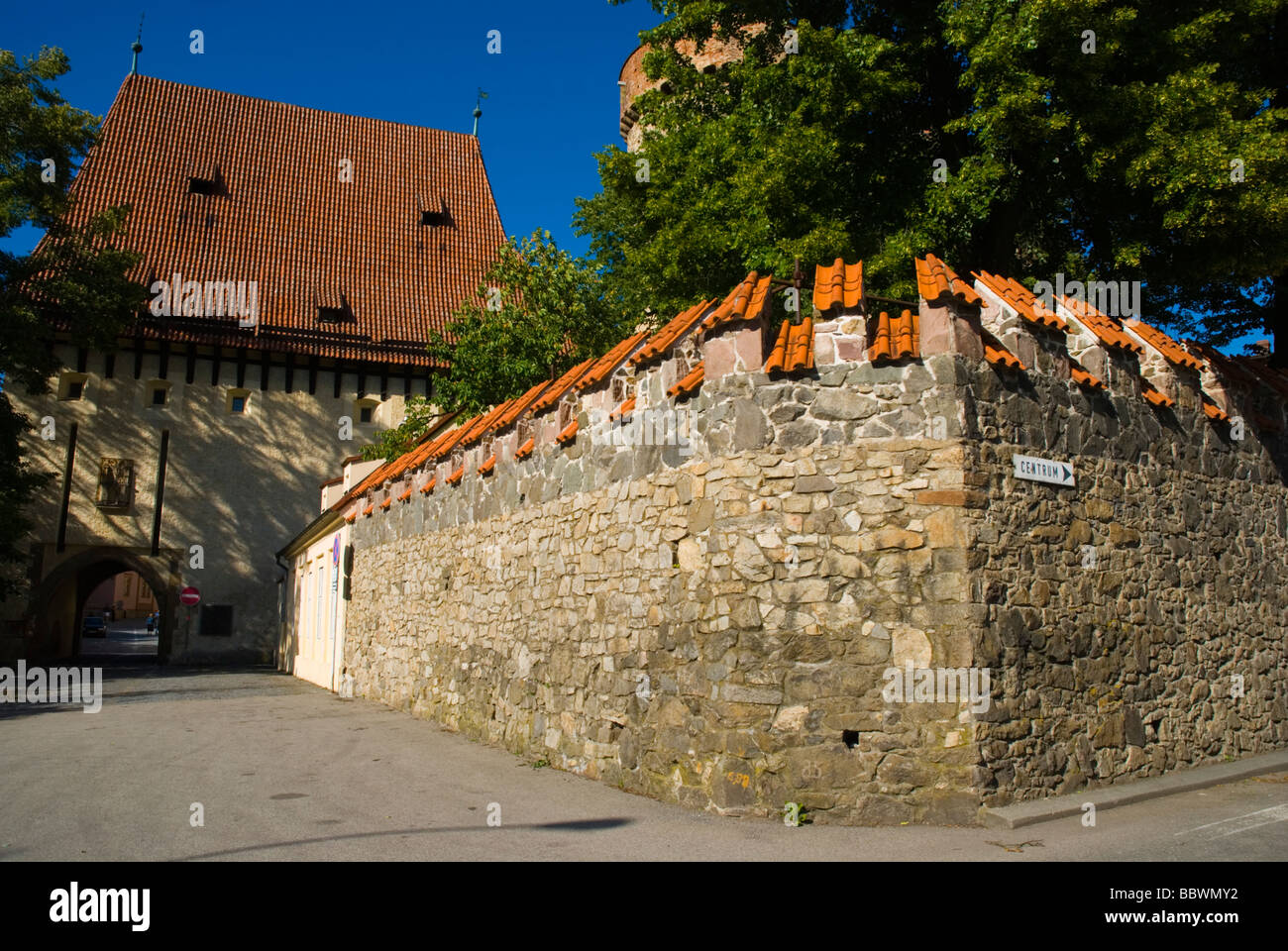 Bechynska Tor führt zum Altstadt-Viertel von Tabor-Tschechien-Europa Stockfoto