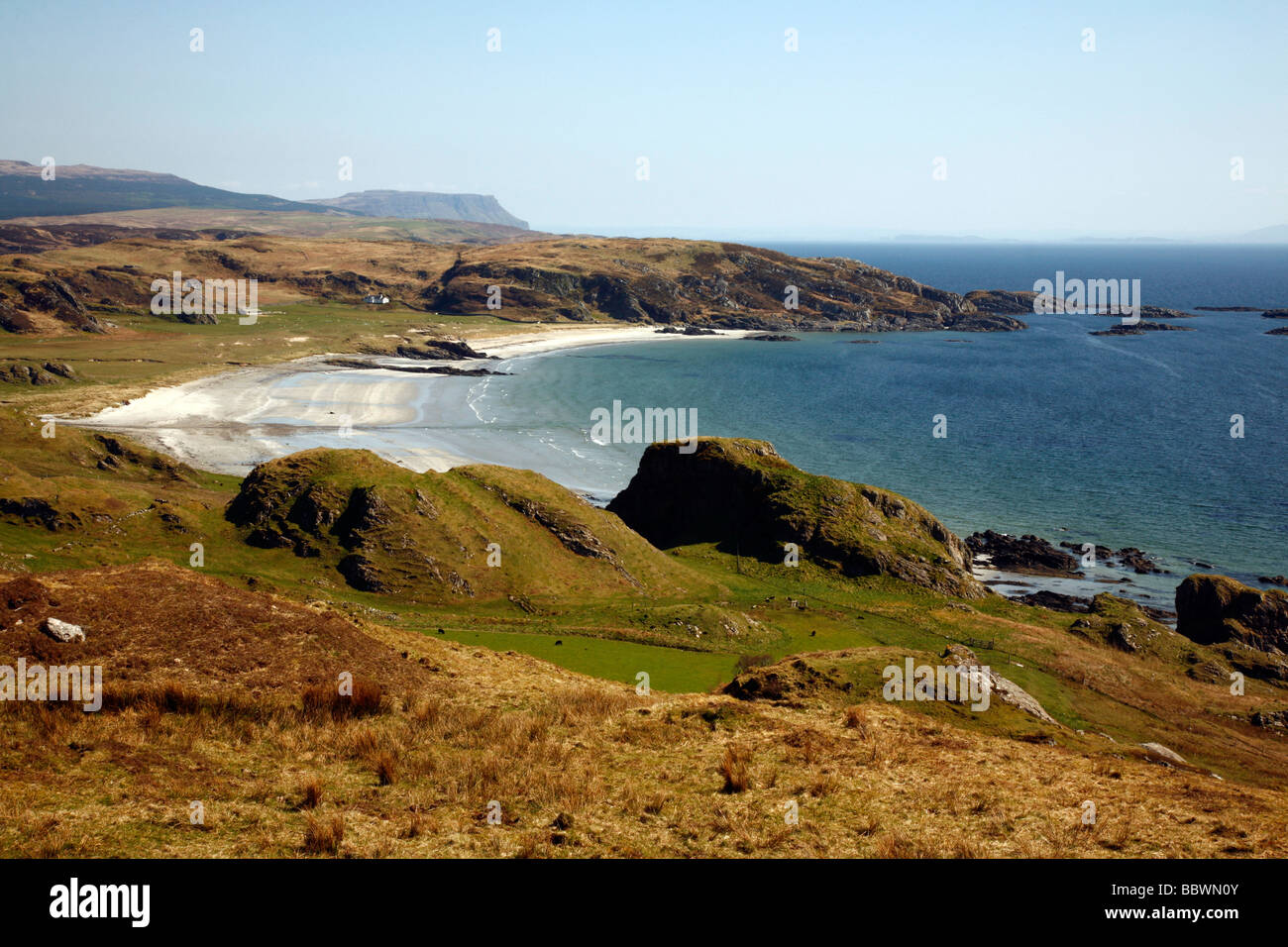 Ardalanish Bucht und den Strand, Isle of Mull, westlichen Schottland, England, UK. Stockfoto