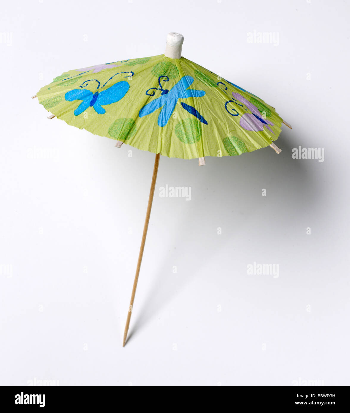 Cocktail-Regenschirm Zahnstocher Stockfoto