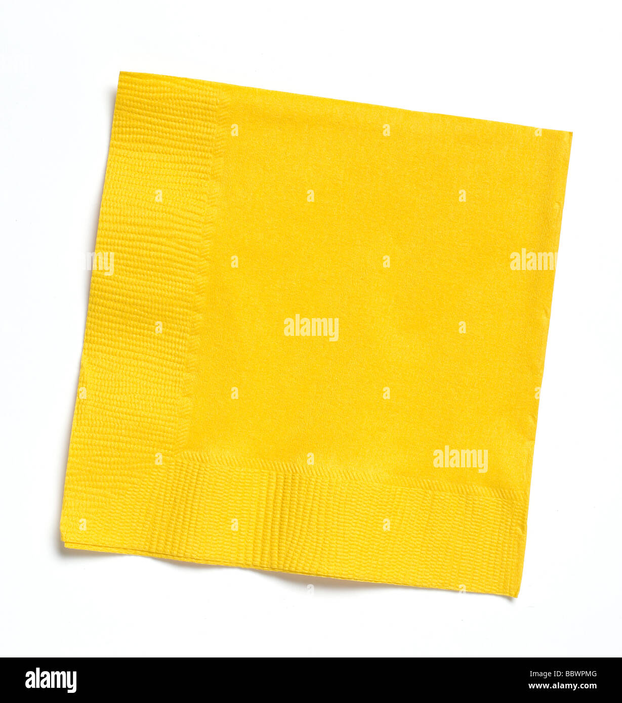Gelbes Papierserviette Stockfoto