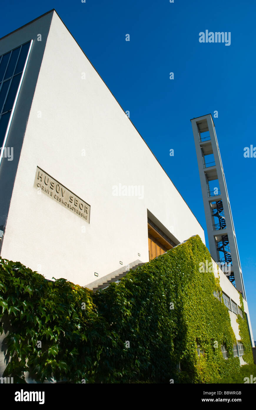 Husuv Sbor der hussitischen Kirche 1930er Jahren von Pavel Janak in Vinohrady Bezirk Prag Tschechische Republik Europa Stockfoto