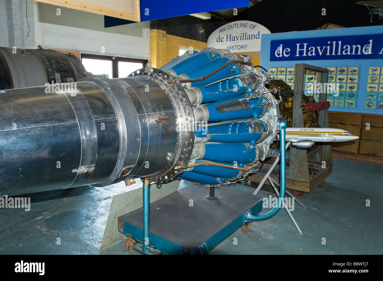 de Havilland Aircraft Erbe Zentrum Moskito Museum, Goblin Düsentriebwerk Aggregat - statische 3500 lb Schub verwendet in Vampire Stockfoto de Havilland Aircraft Erbe Zentrum Moskito Museum, Goblin Düsentriebwerk Aggregat - statische 3500 lb Schub verwendet in Vampire Stockfoto