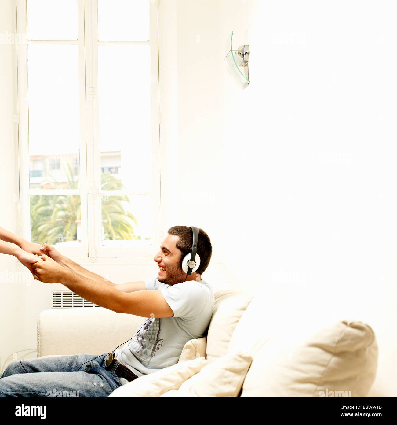 Helfende hand Stockfoto