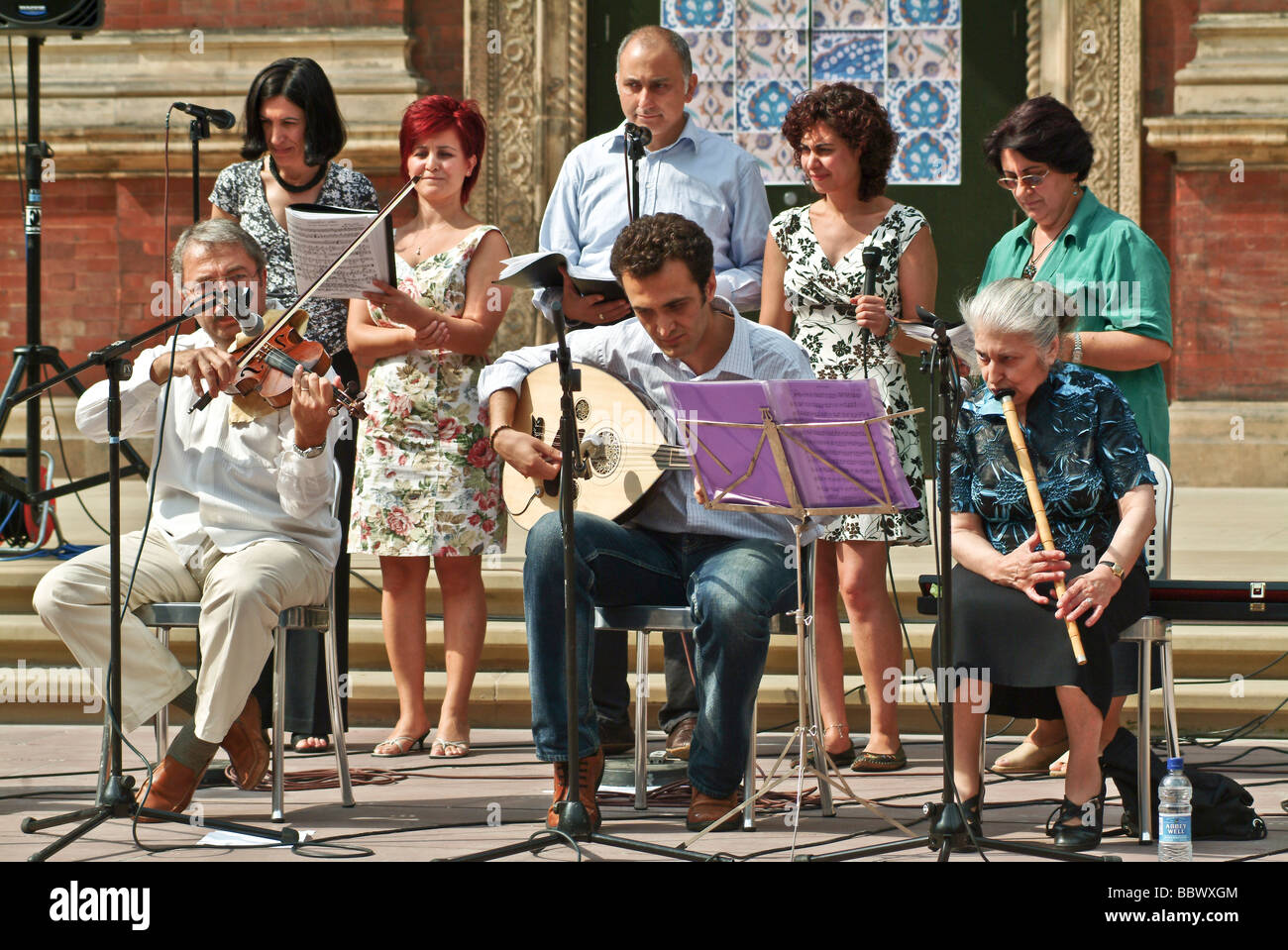 TÜRKISCHE KLASSISCHE OSMANISCHE MUSIKERN IN VICTORIA & ALBERT MUSEUM Stockfoto