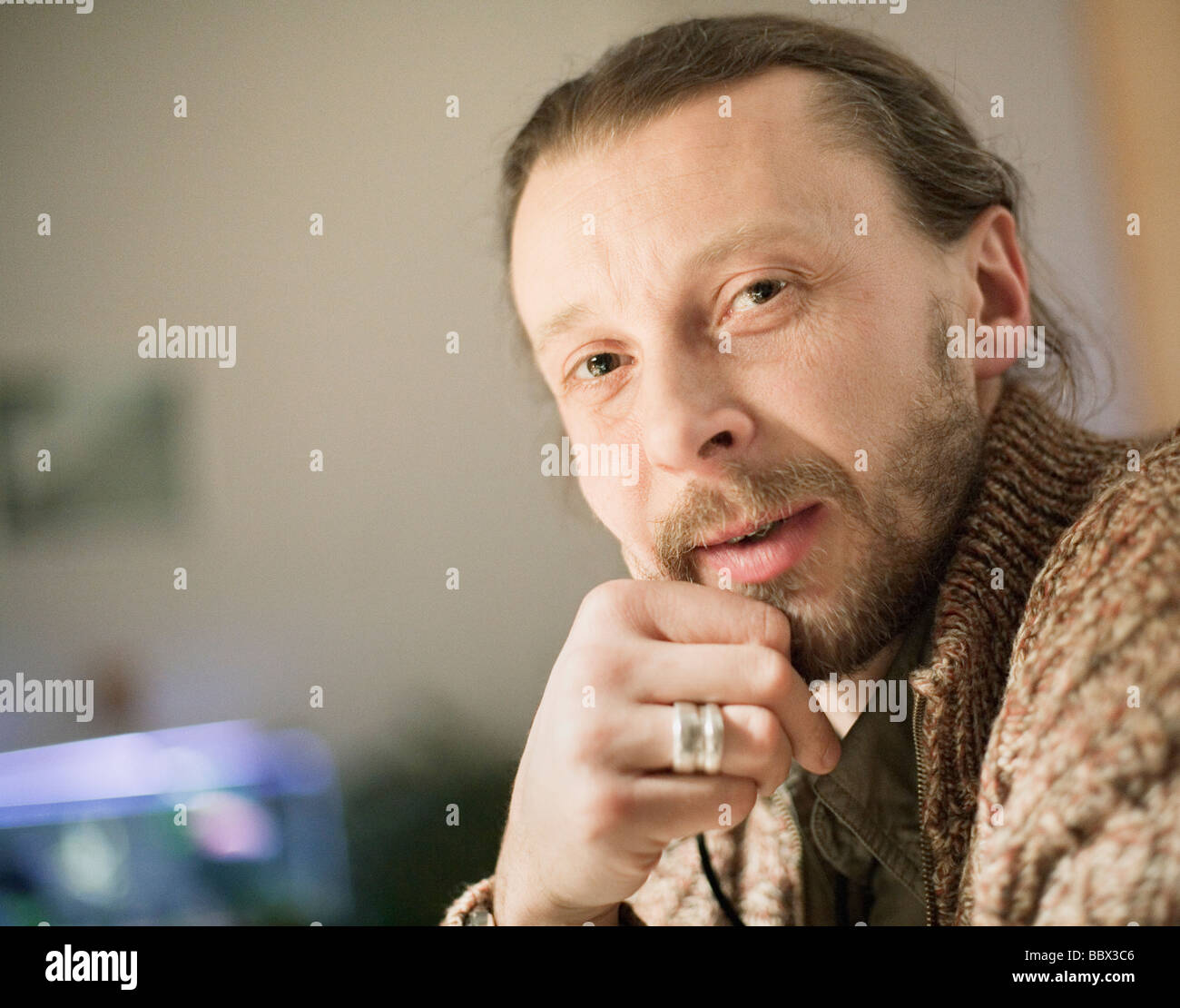 Porträt eines bärtigen Mannes Schweden. Stockfoto