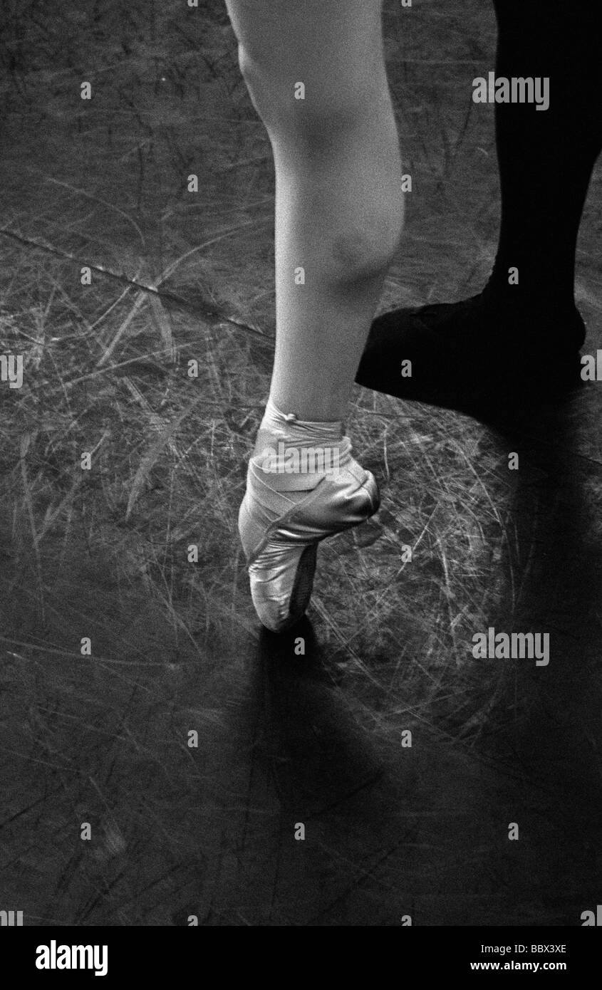 Eine Frau tanzt Ballett. Stockfoto