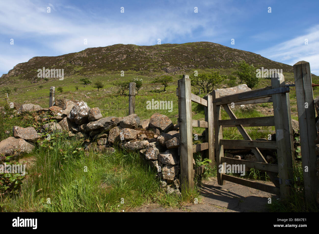 Stil zu Beginn der Wanderung bis Slemish Mountain County Antrim-Nordirland Stockfoto