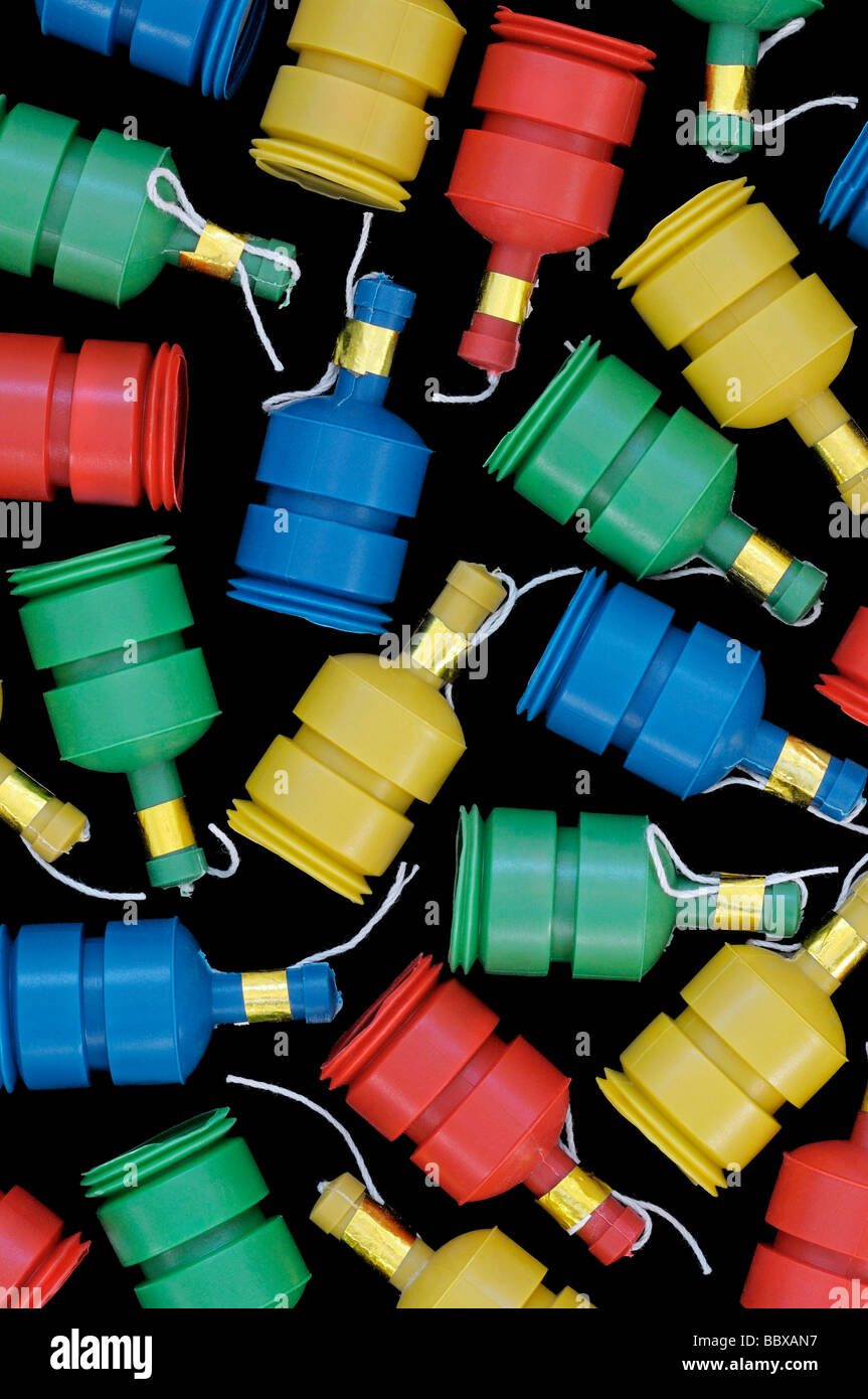 Party Poppers Stockfoto