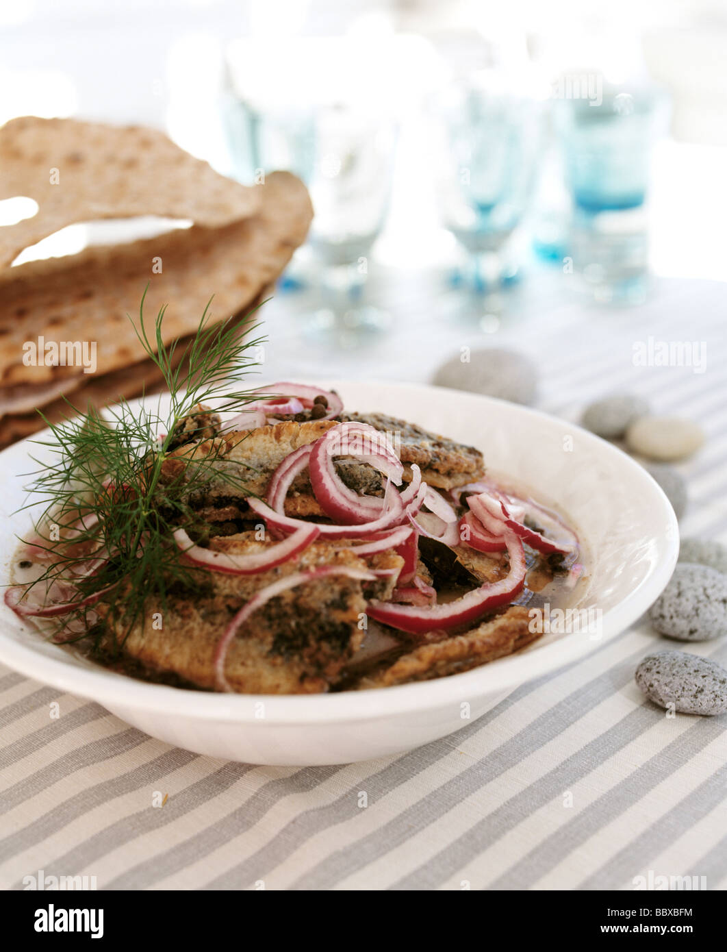 Gebratener Hering Schweden. Stockfoto