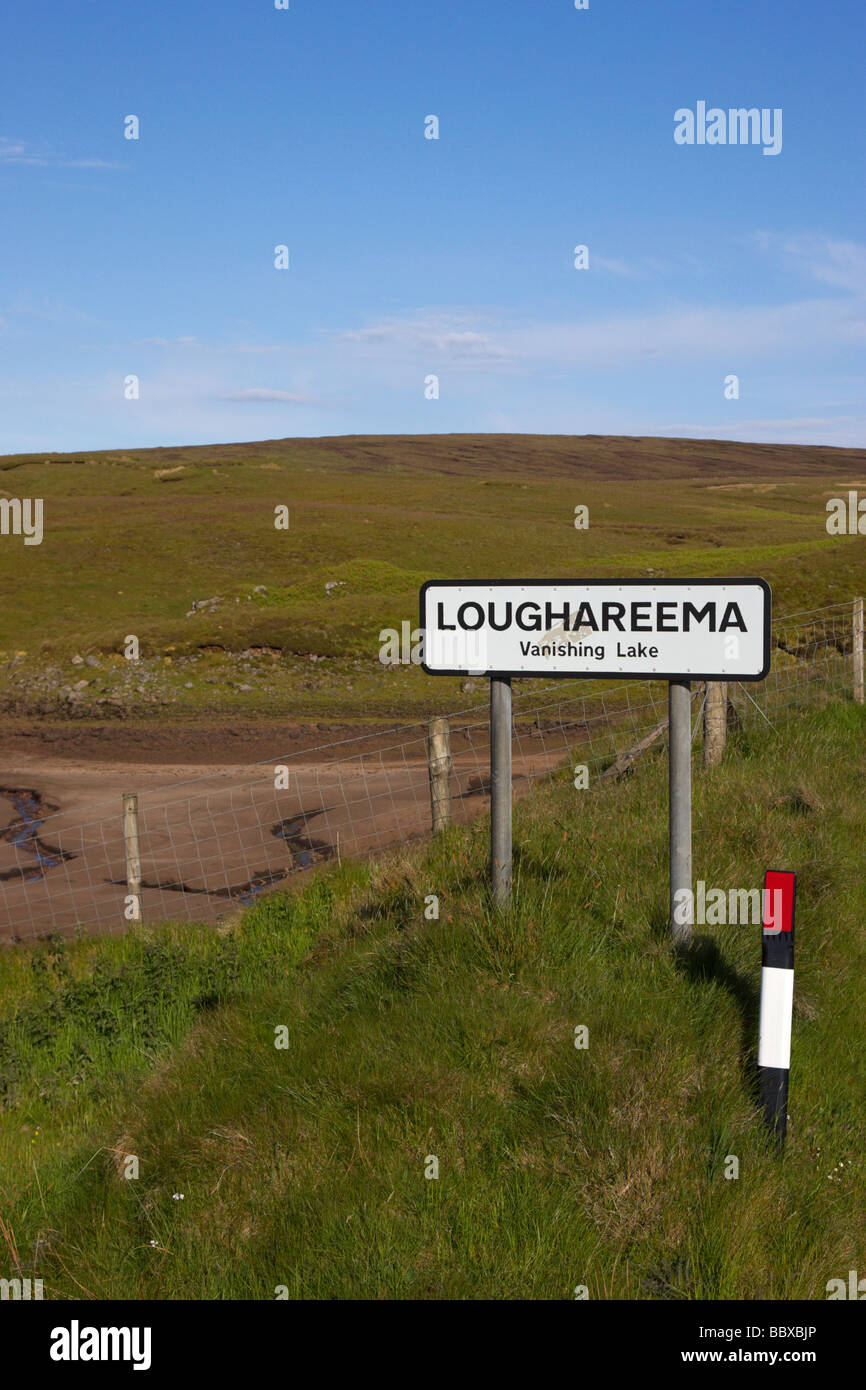 Loughareema verschwindenden See entwässert County Antrim-Nordirland Vereinigtes Königreich den See in eine Doline Stockfoto