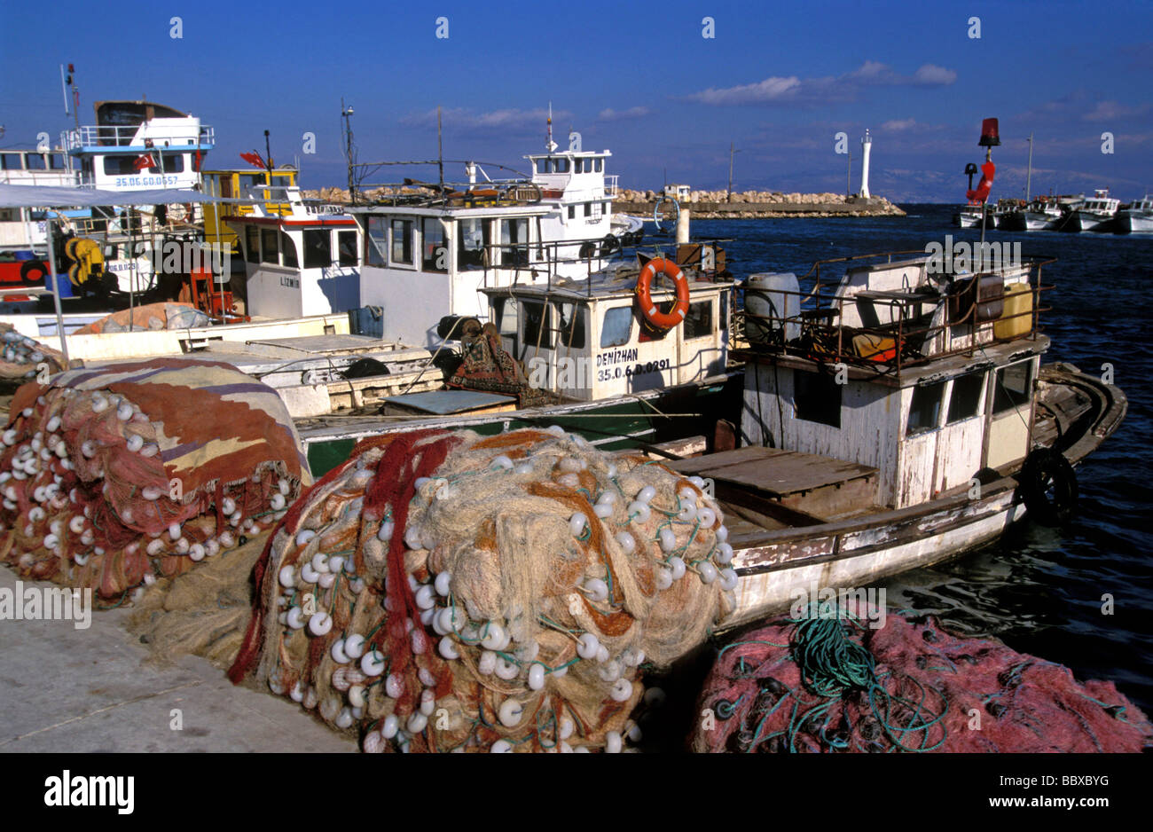 Fischerhafen Urla, Izmir, Türkei. Stockfoto