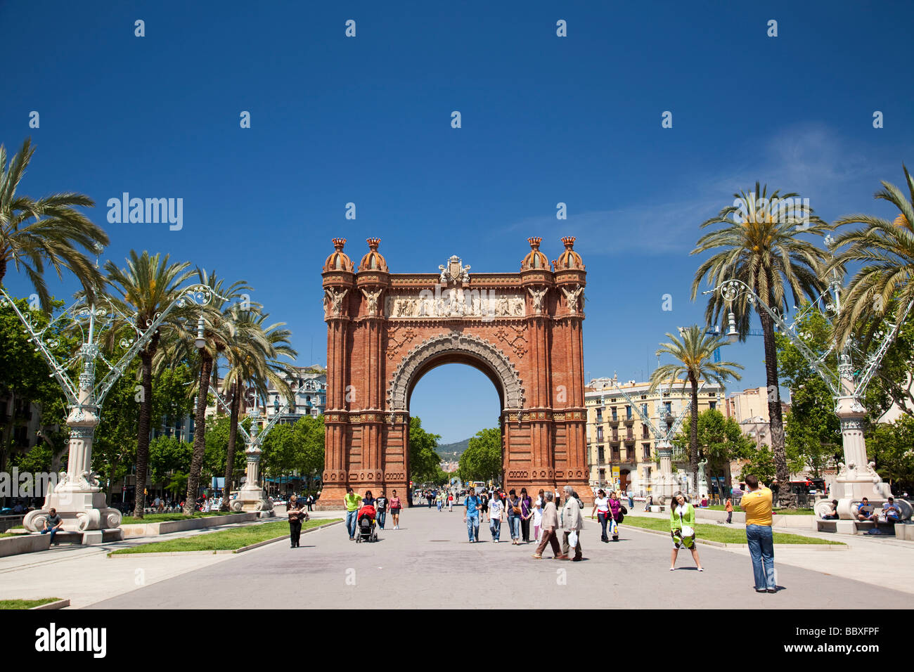 Arc de Triomf, Barcelona, Spanien Stockfoto