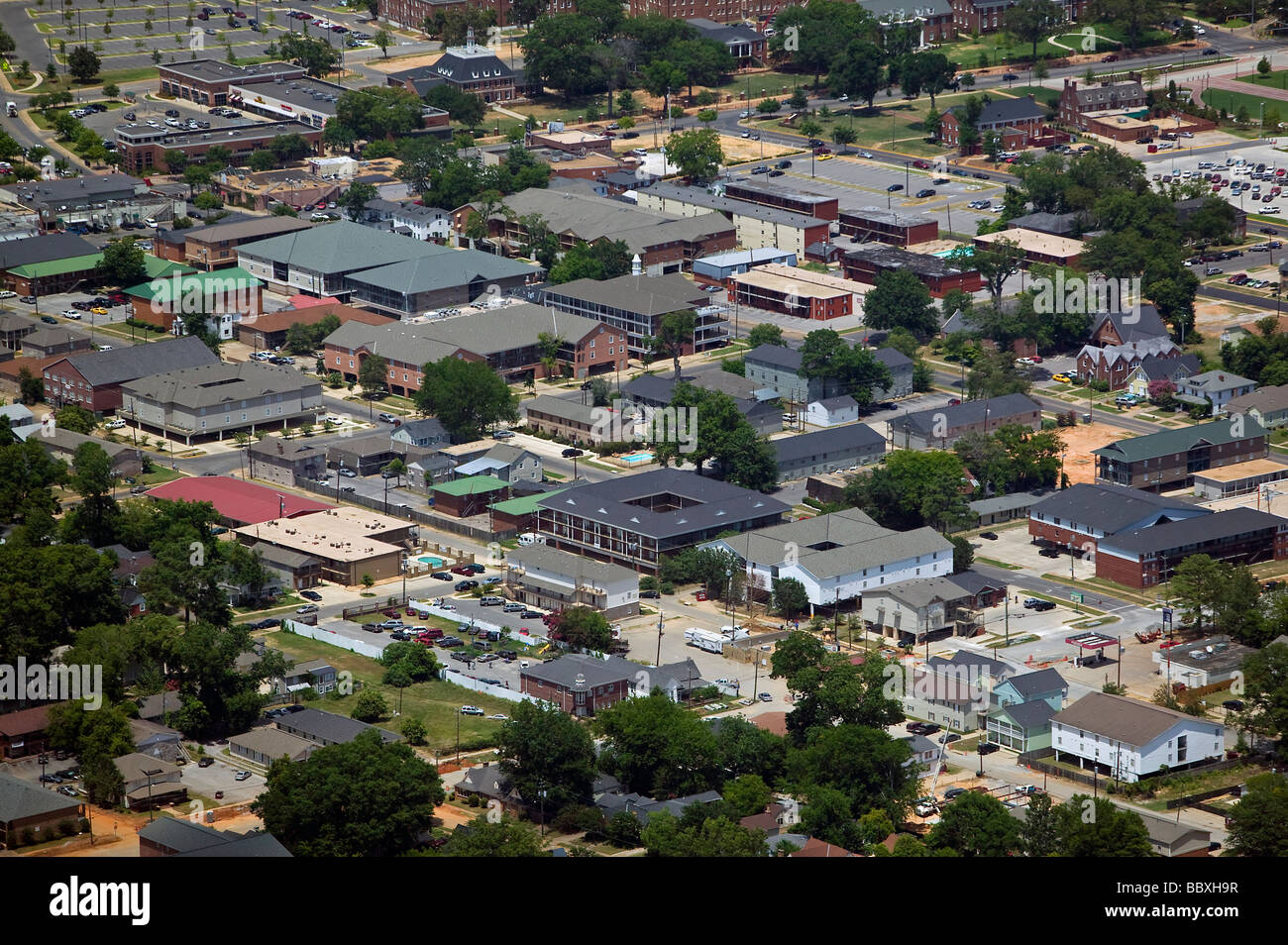 Luftaufnahme über Tuscaloosa, Alabama Stockfoto