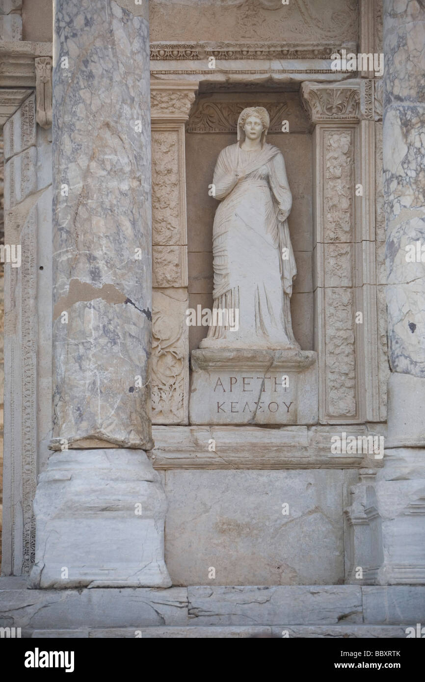 Die römischen Ruinen in Ephesus, Türkei. Stockfoto