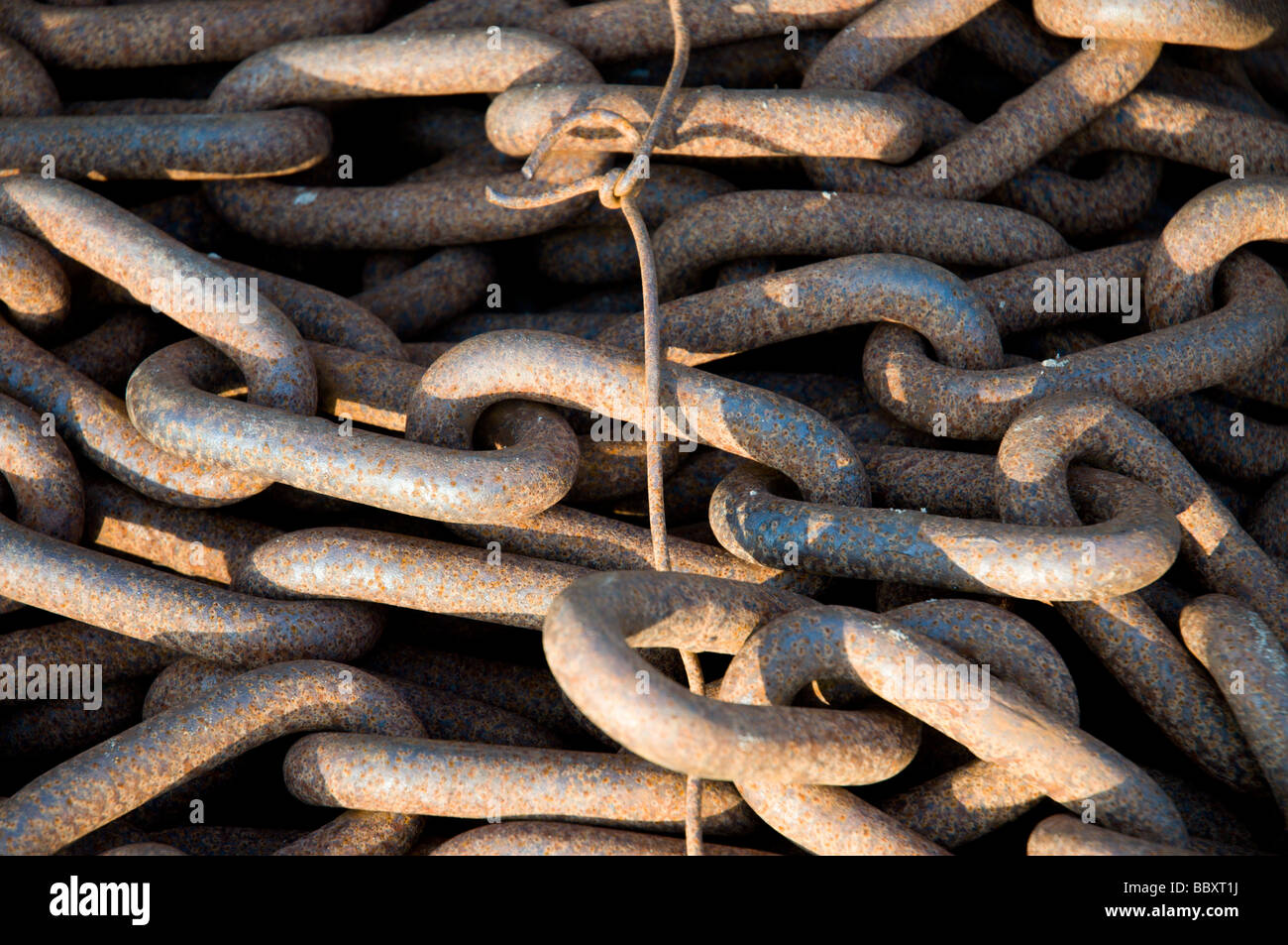 Heavy-Duty Industrieketten Stockfoto