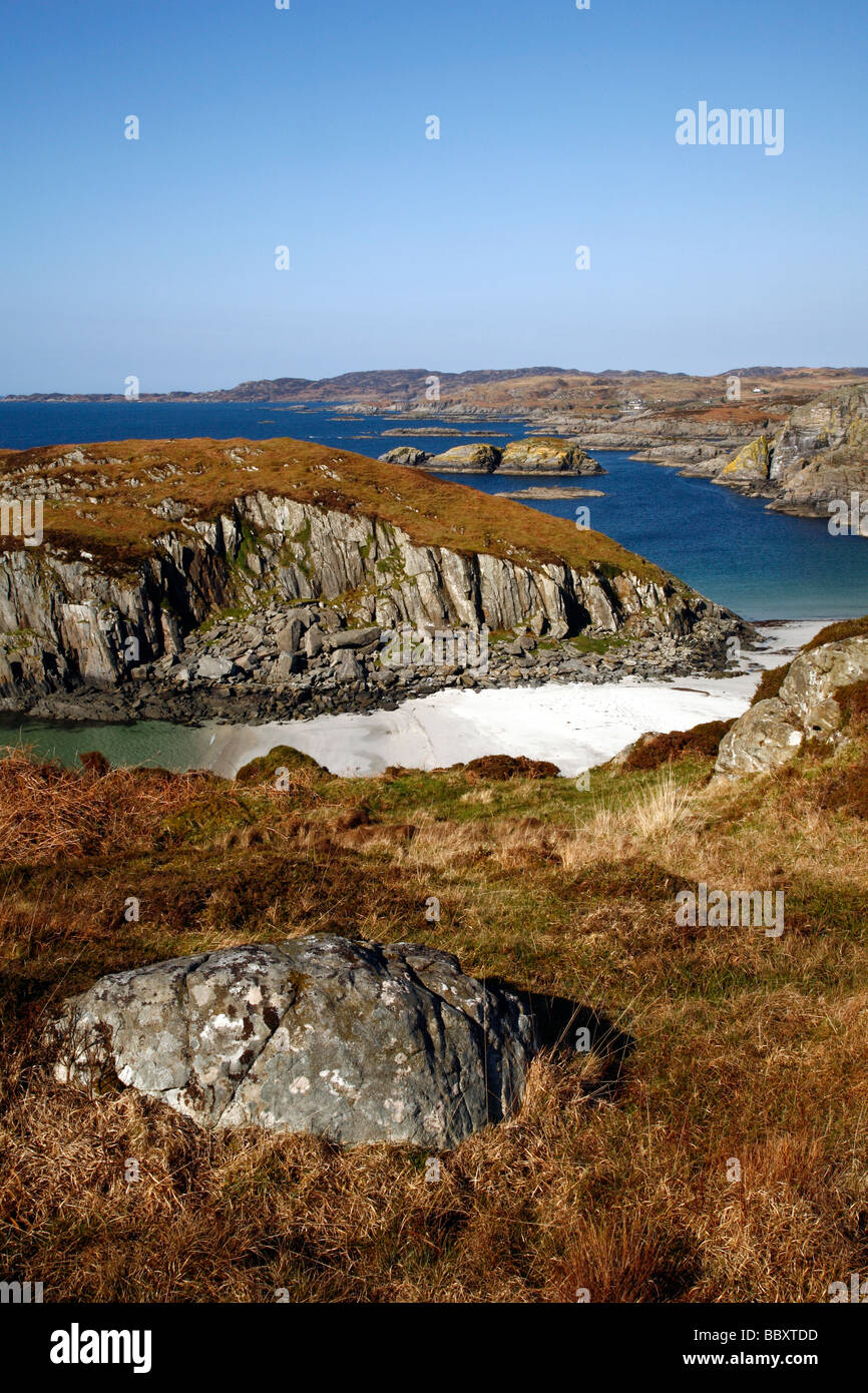 Kilvickeon Bucht und den Strand, Isle of Mull, westlichen Schottland, England, UK Stockfoto