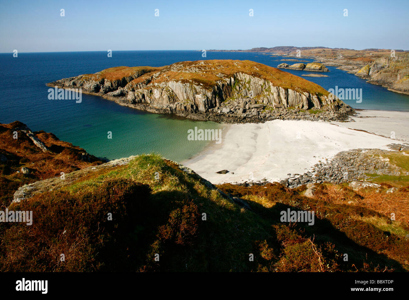 Kilvickeon Bucht und den Strand, Isle of Mull, westlichen Schottland, England, UK Stockfoto