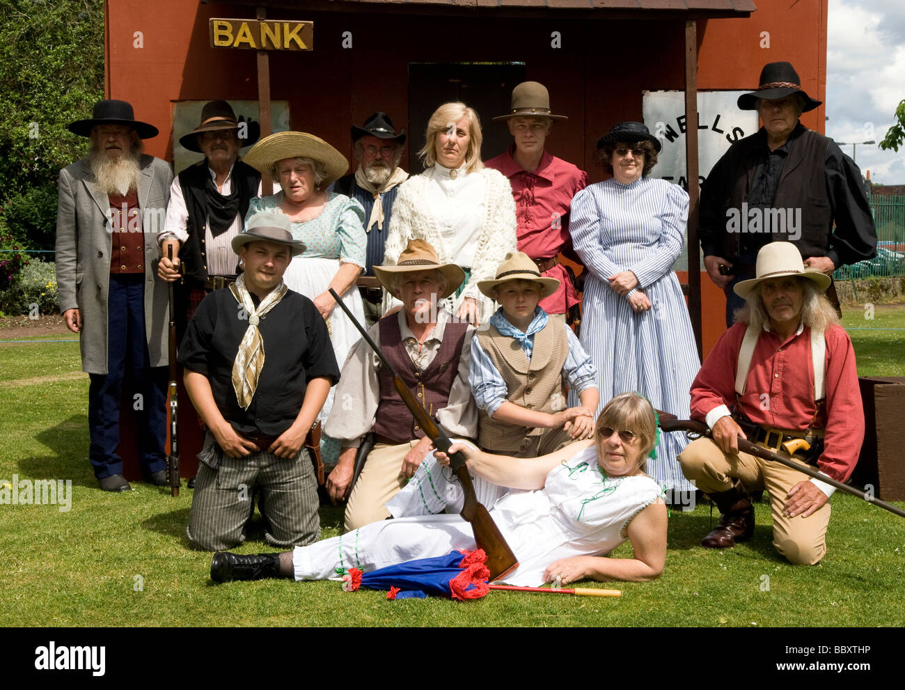 Wild West Show, öffentliche Gärten Alton, Hampshire UK Stockfoto