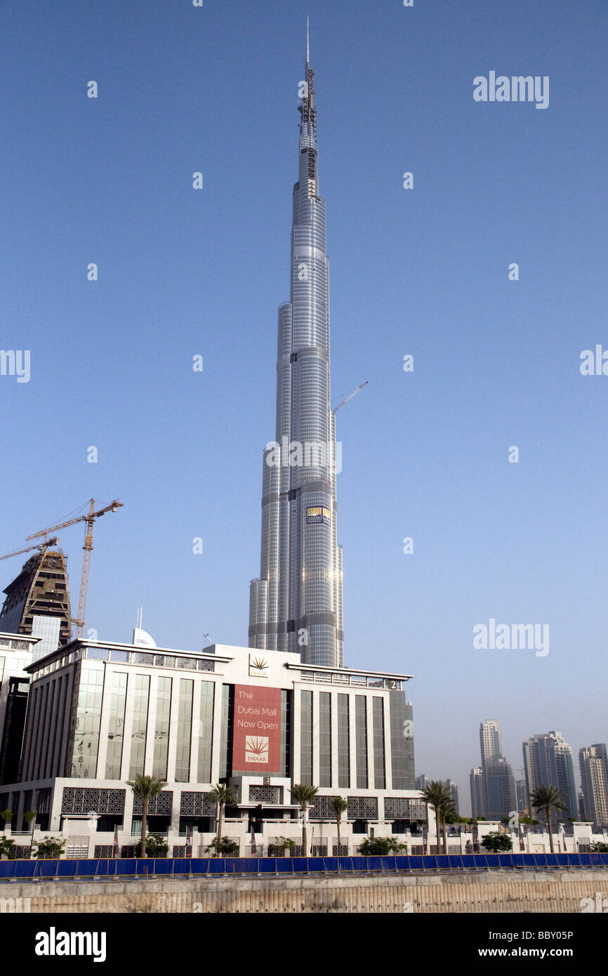 Al Burj Dubai, nähert sich der Fertigstellung im Mai 2009 soll der weltweit höchste Gebäude 818 Meter Höhe Stockfoto