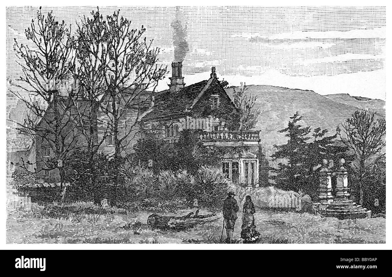 Lea Hurst der Familie zu Hause wo Florence Nightingale ihre frühe Kindheit verbrachte Stockfoto