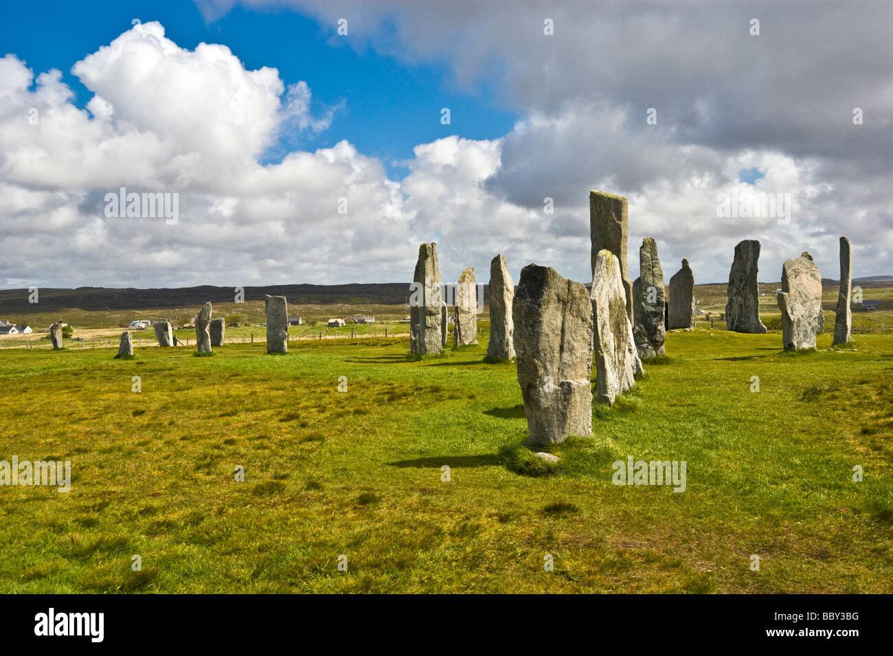 Callanish Standing Stones auf der Isle of Lewis auf den äußeren Hebriden Schottlands Stockfoto