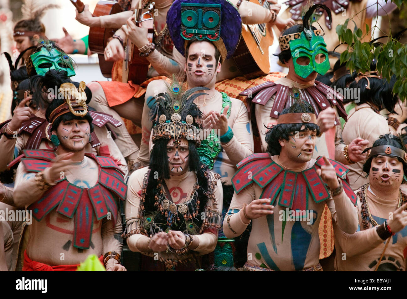 Carrusel de Coros de Los Carnavales de Cadiz Andalusien España Chöre im Karussell Karneval in Cadiz Andalusien Spanien Stockfoto