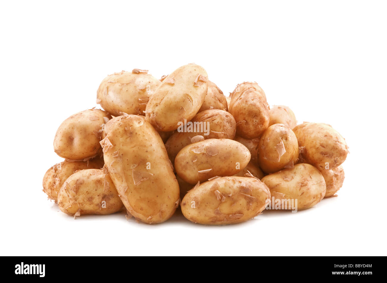 Kartoffel auf dem weißen Hintergrund isoliert Stockfoto