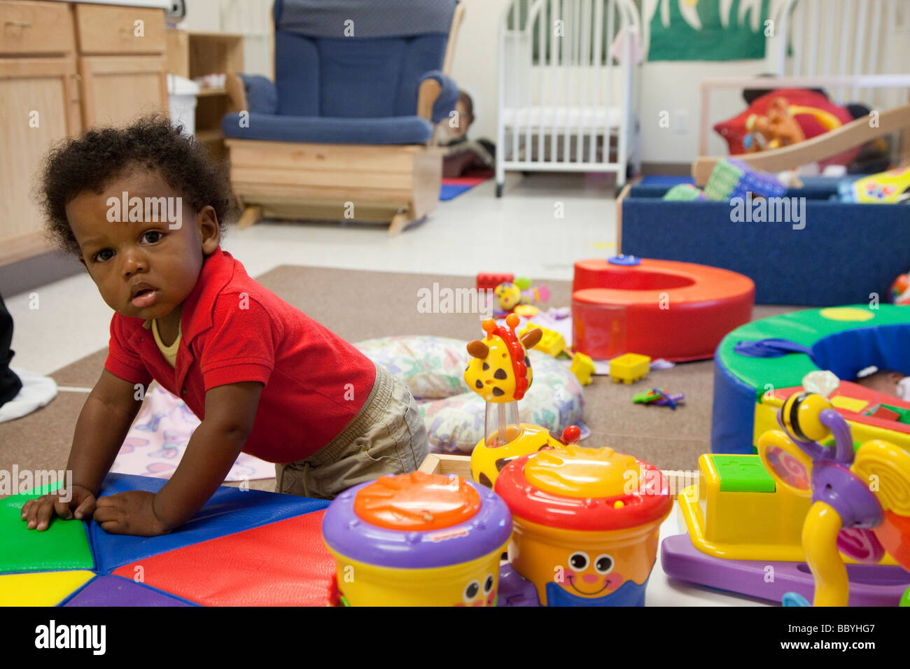 "Kinderbetreuung" "Tagesbetreuung" Kinderbetreuung Kindergarten Stockfoto