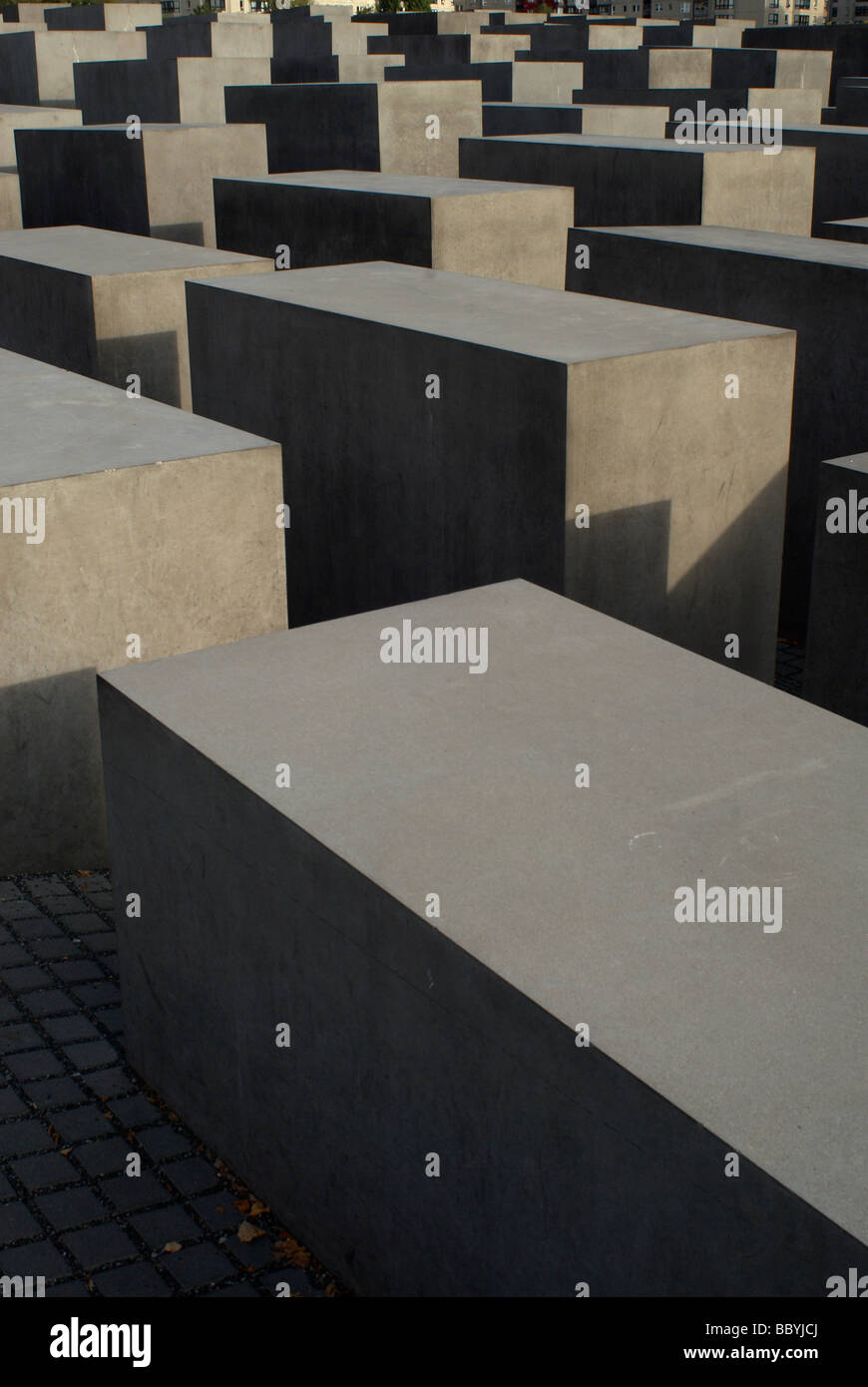 Bereich der Stelen, Holocaust-Mahnmal, Berlin, Deutschland Stockfoto