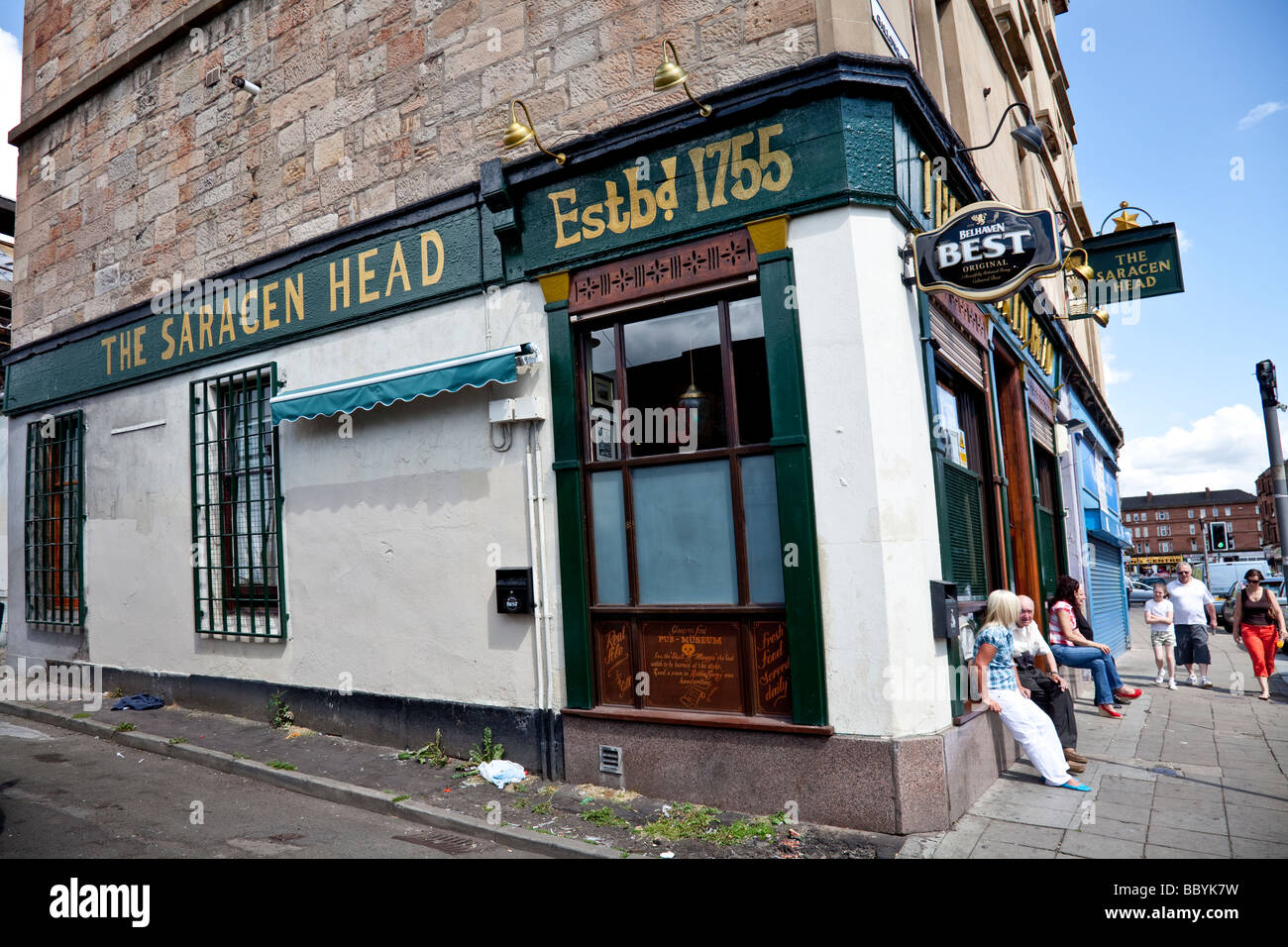 Die Sarazenen Kopf oder Sarry Heid, einem berühmten alten Pub im Gallowgate Bereich des East End von Glasgow. Stockfoto