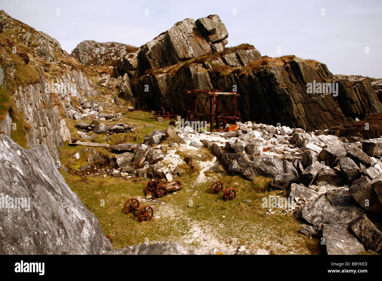 Die alten Marmor-Steinbruch auf der Isle of Iona, Inneren Hebriden, Isle of Mull, westlichen Schottland, England, UK. Stockfoto