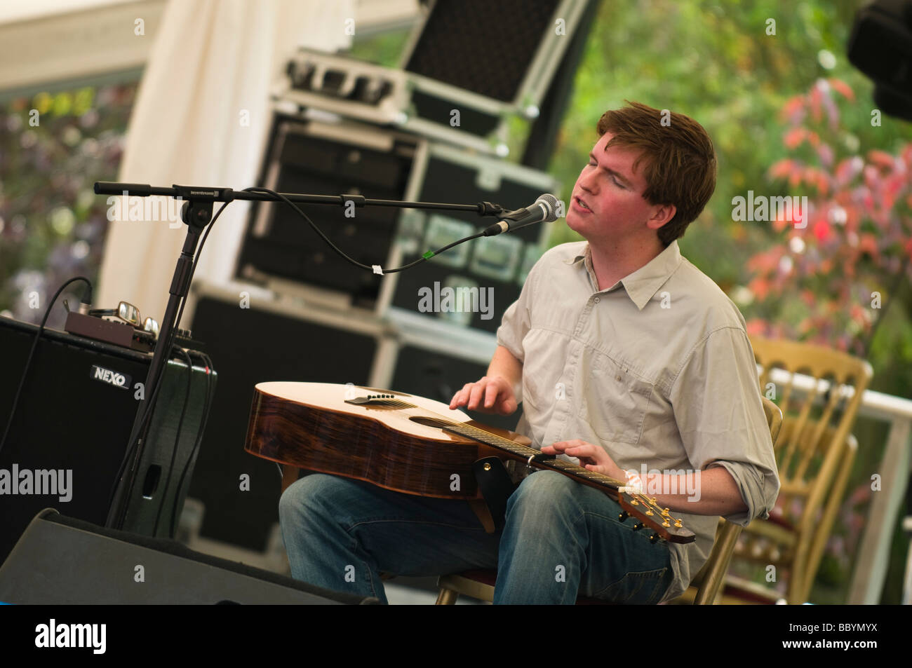 John Smith Auftritt beim Moseley Folk Festival in Birmingham im Jahr 2008 Stockfoto