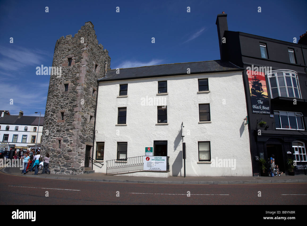 Die alten Wohnturm Gehäuse Bangor Tourist Information Zentrum Grafschaft unten Nordirland Vereinigtes Königreich Stockfoto