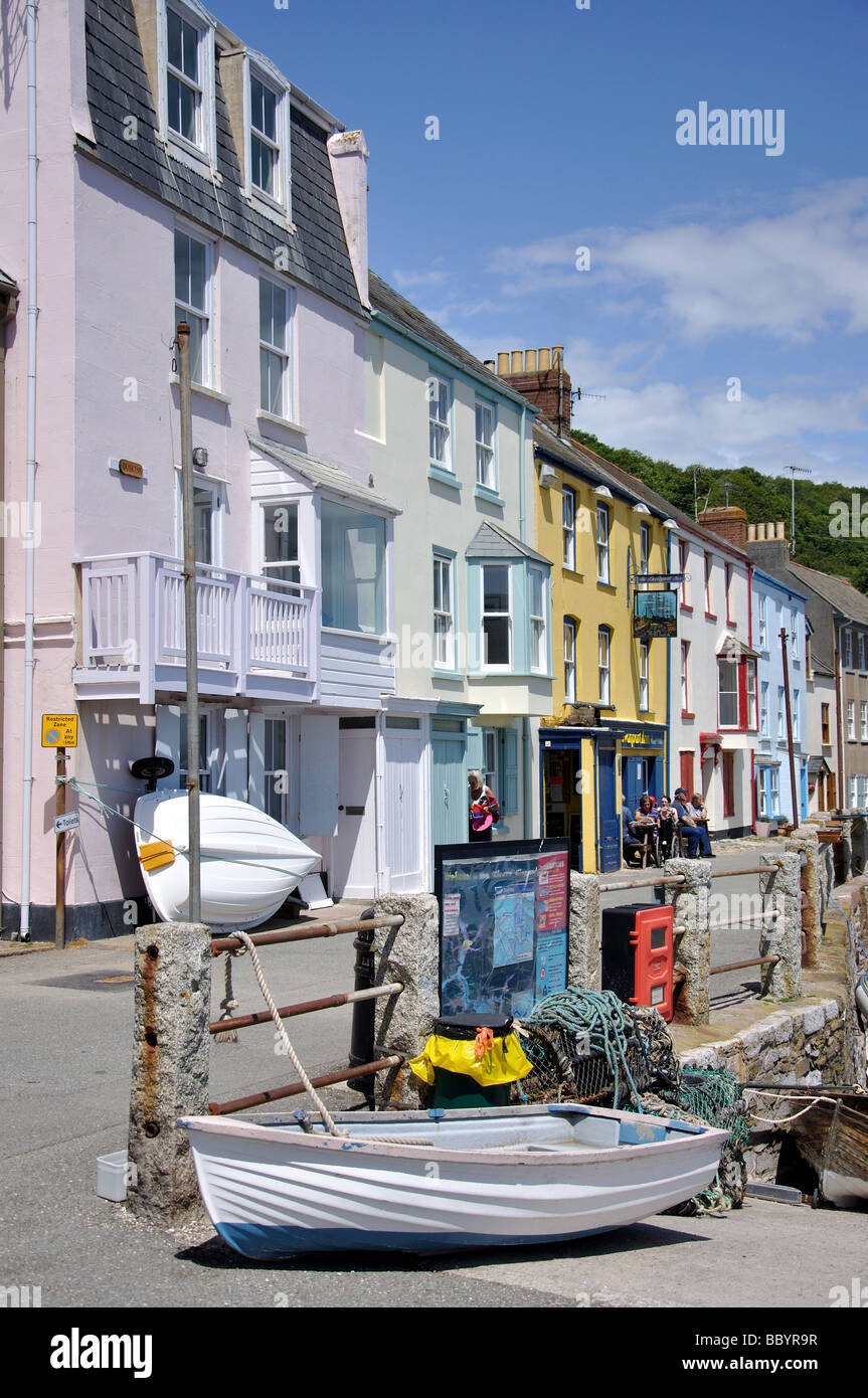 Strandpromenade, die Spalten, Kingsand, herzlich, Cornwall, England, Vereinigtes Königreich Stockfoto