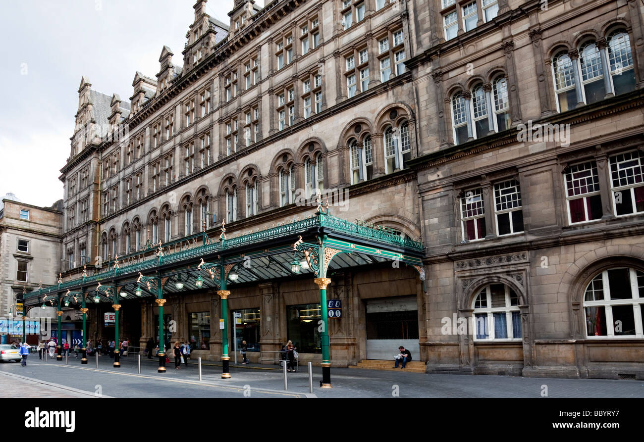 Der Baldachin außerhalb Glasgow Central station Stockfoto