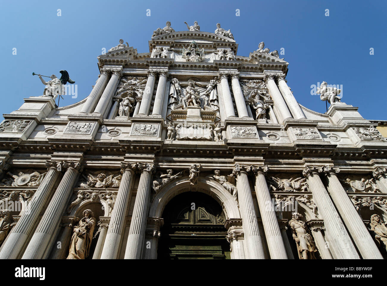Santa Maria di Giglio, S. Maria Zobenigo, Fassade von Giuseppe Sardi, San Marco Viertel, Venedig, Venezia, Italien, Europa Stockfoto