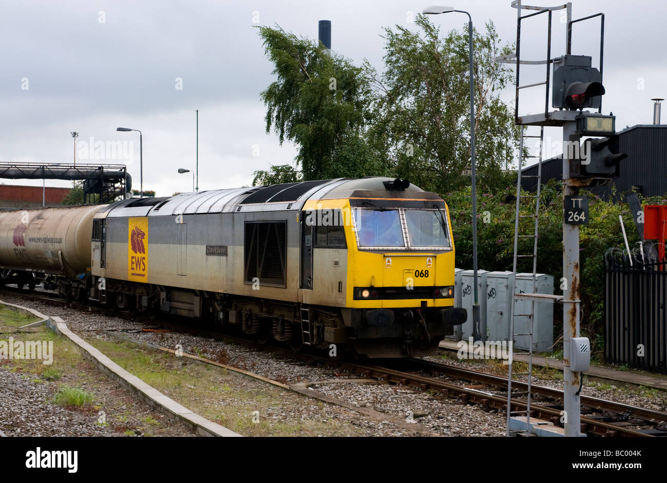 Klasse 60 60068 Charles Darwin Güterzug Nottingham Station uk Stockfoto