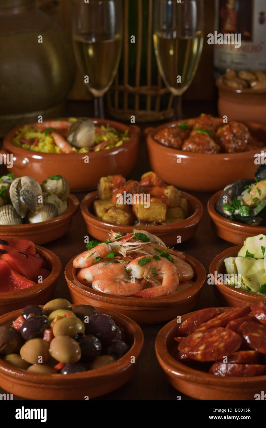 Tapas Spanien Essen Stockfoto