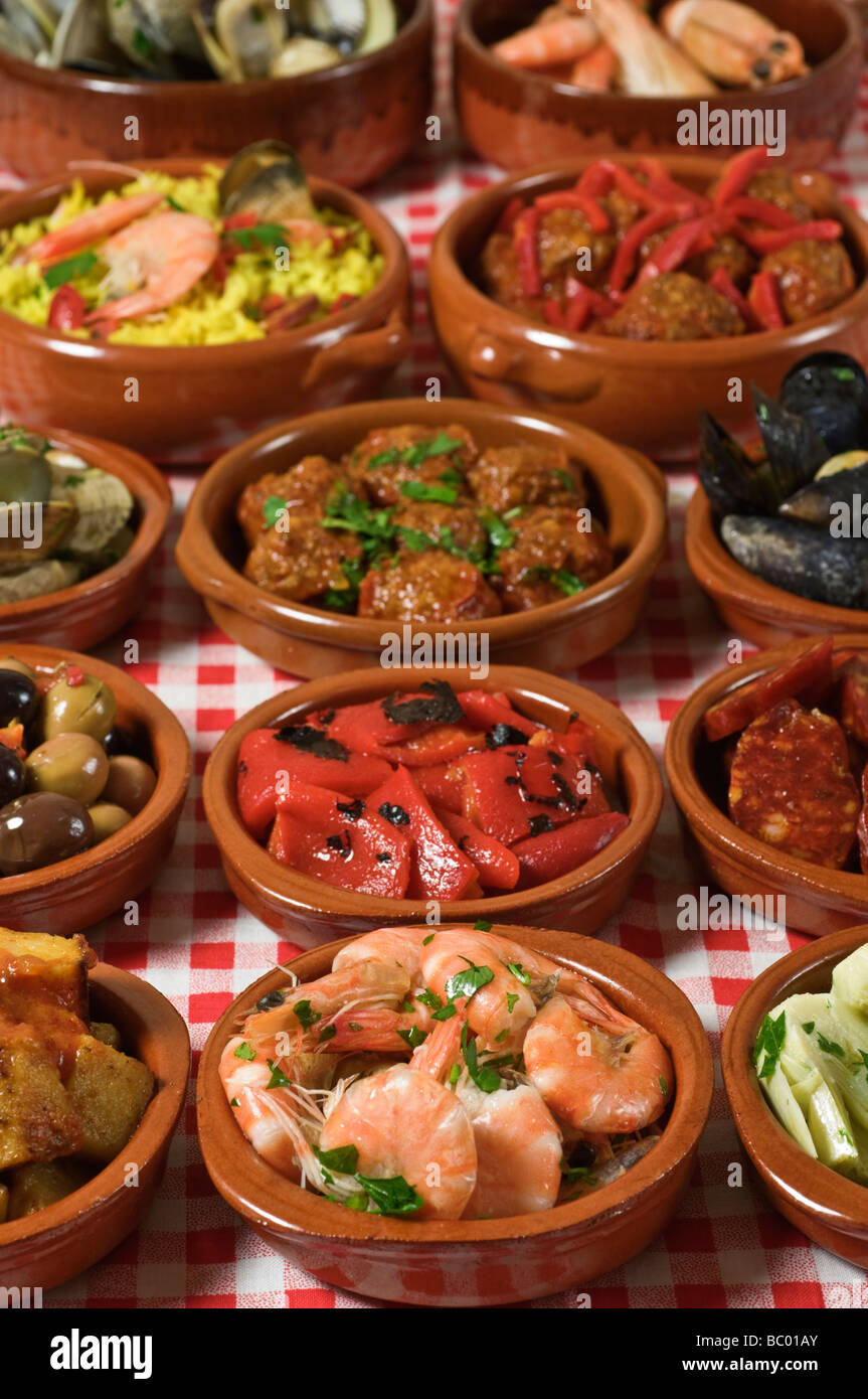 Tapas Spanien Essen Stockfotografie Alamy